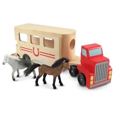 Camion Transportor de Cai cu Remorca Melissa and Doug