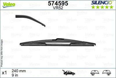 Lama stergator Spate (1buc) Silencio 240mm potrivit PEUGEOT 5008 II; RENAULT MEGANE IV, TALISMAN 11.15