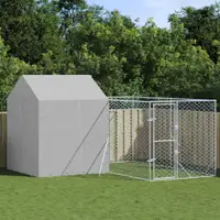 Gossi padoc exterior cu acoperis argintiu 4x4x2,5 m otel galvanizat