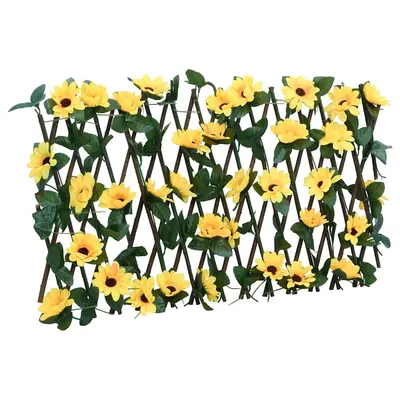 vidaXL Spalier cu iederă artificială, extensibil, galben, 180x20 cm