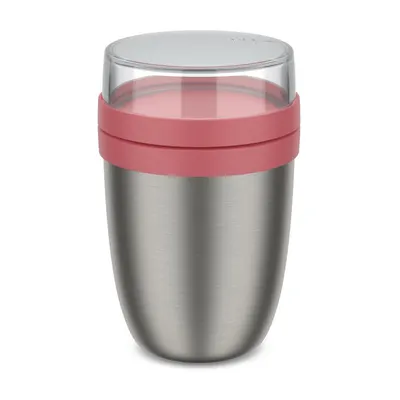 Termos roșu deschis/argintiu pentru mâncare din oțel inoxidabil 500 ml Ellipse – Mepal