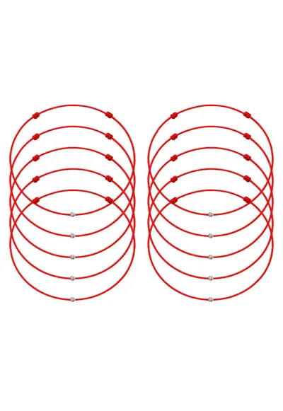Set de bratari martisor cu detaliu din argint 925 - 10 bucati