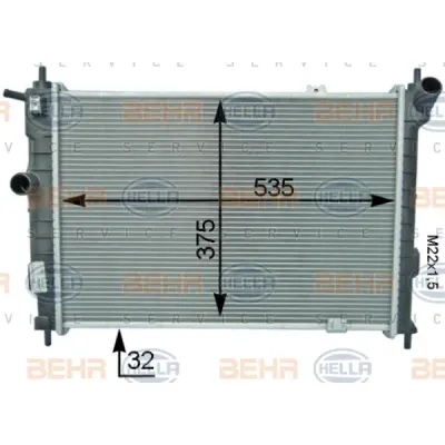 Radiator, racire motor HELLA 8MK 376 716-091