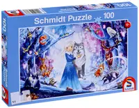Puzzle pentru copii Schmidt din 100 piese - Prințesă într-o pădure înzăpezită