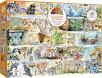 Puzzle Gibsons din 1000 piese - Urși și leneși malaezieni