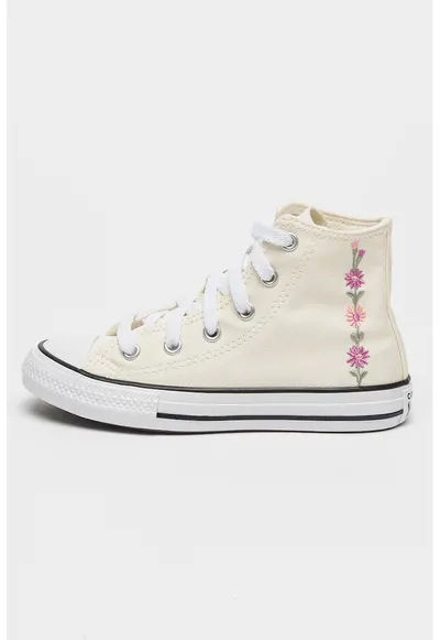 Pantofi sport cu model floral Chuck Taylor All Star - Galben pal/Roz