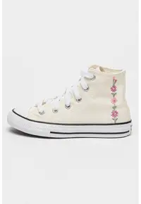 Pantofi sport cu model floral Chuck Taylor All Star - Galben pal/Roz