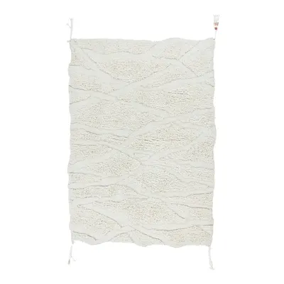 Covor alb lavabil/țesut manual din lână 170x240 cm Enkang Ivory – Lorena Canals