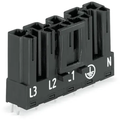 Plug for PCBs; straight; 5-pole; Cod. I; blue