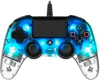 Controller Nacon - Wired Illuminated, Crystal Blue (PS4)