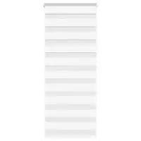 vidaXL Jaluzea tip zebra alb lățime țesătură 50,9 cm poliester