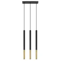 Lampa suspendata MOZAICA 3L negru/auriu