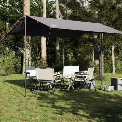 Gossi prelata de camping, gri si portocaliu, 360x294 cm, impermeabila