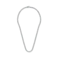Colier tennis din aur alb cu diamante de 20.45ct