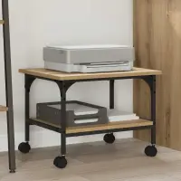 vidaXL Suport pentru imprimantă Stejar Artizanal 50 x 40 x 38 cm