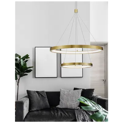 Lampa suspendata EMPATIA Alama aurie Aluminiu & Acrylic LED 60 Wat 230 Volt 4200Lm 3000K IP20