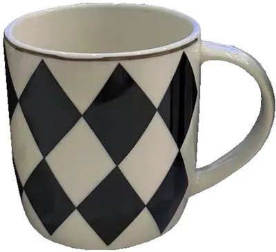 Ceaşcă Maison - Jolie Rombus, New Bone China, în romburi, 350 ml