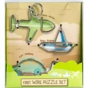 Set 3 puzzle metalice: Transporturi