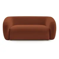 Canapea portocalie cu tapițerie din chenille 160 cm Celine – Bobochic Paris