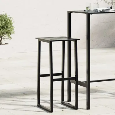 Gossi scaune bar, 2 buc. negru 38x38x80 cm otel vopsit electrostatic