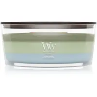 Woodwick Trilogy Verdant Woods lumânare parfumată cu fitil din lemn 453.6 g