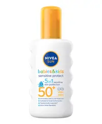 Nivea Sun Babies & Kids Sensitive Protect 5in1 - spray cu protectie solara, SPF 50+ - 200 ml