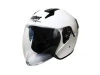 Casca moto semi-integrala cu ochelari adulti, Safebet HF-227, culoare alb, marime L