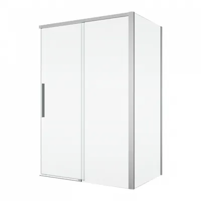 Cabina dus crom 140x100 cm cu usa culisanta, grosime sticla 8 mm, tratament anticalcar, Ronal Oriana