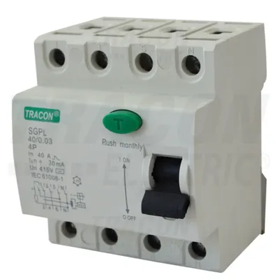Bloc cu protectie diferentiala, 4 poli RB4-40030 40A, 30mA, 4,5 kA, 4P