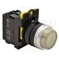Comutator in relief, semn.luminoasa, alb NYK3-HLW 1×NO, 5A/230V AC-15, IP42, LED 230V AC/DC