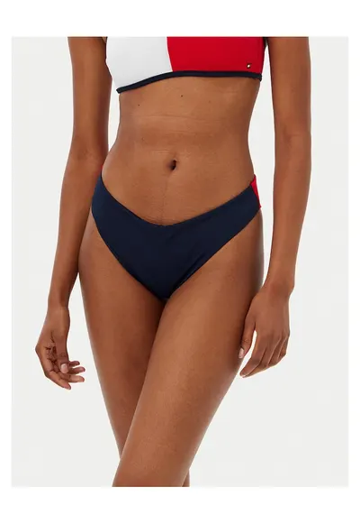 Slip de baie dama bleumarin si rosu