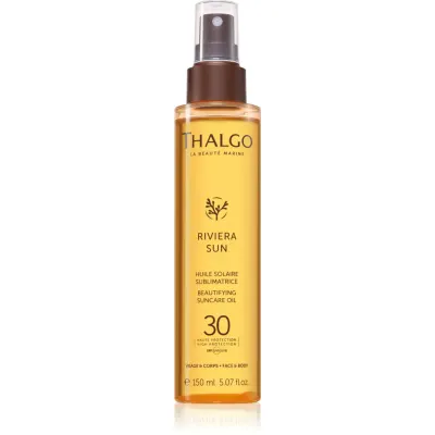 Thalgo Riviera Sun Beautyfying Suncare Oil SPF30 ulei hranitor uscat pentru piele bronzata SPF 30 150 ml