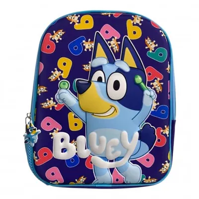 Ghiozdan 3D, 29x24x12 cm, multicolor, bretele ajustabile si captusite, Miniplay, Bluey Engros