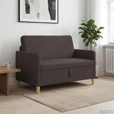 vidaXL Sofa cu Spațiu de Depozitare Maro închis 122 x 78 x 87 cm