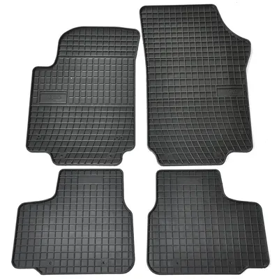 Set covorase auto din cauciuc Vw Up! 2011-, Skoda Citigo 2012-2019, Seat Mii 2011-2019, Negre, presuri FROGUM, negre, 4 buc.