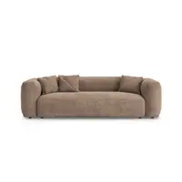 Canapea modulară bej extensibilă cu tapițerie din catifea 264 cm Martina – Micadoni