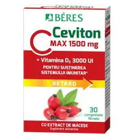 Vitamina C 1500 mg + Vitamina D3 3000 UI Ceviton, 30 comprimate filmate, Beres