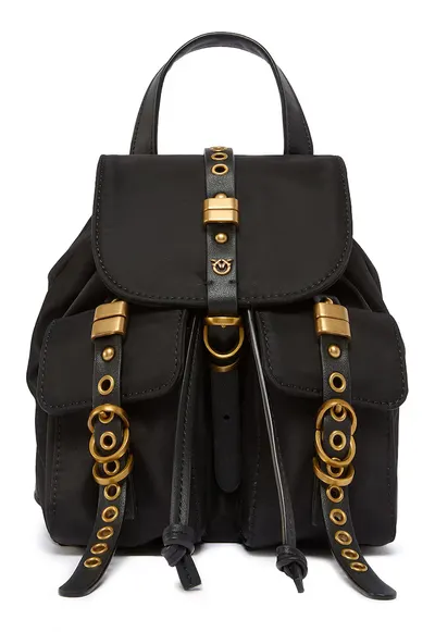 Rucsac cu buzunare cu clapa - Negru