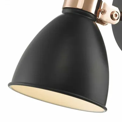 Corp de iluminat tip spot Frederick Single Wall Spotlight Black & Copper