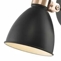Corp de iluminat tip spot Frederick Single Wall Spotlight Black & Copper