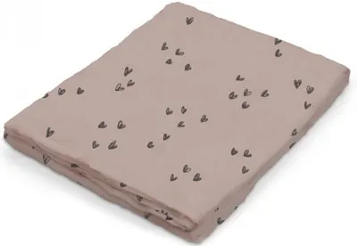 Scutec de muselina Baby Clic - Hearts, 120 х 120 cm