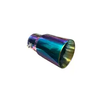 Ornament toba colorat inox universal sport tuning intrare 60mm iesire 70mm lungime Cod: C84
