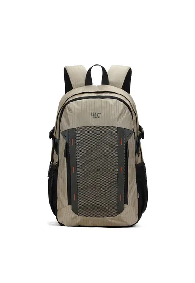 Rucsac unisex cu insertii din plasa Umbria Nova - Kaki inchis