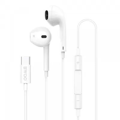 Handsfree USB-C BWOO HF175, Alb