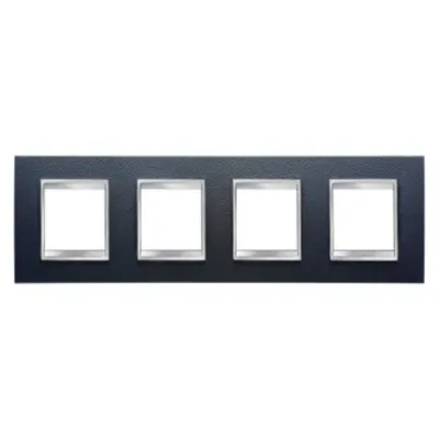 Placa ornament CProiector HORUS LUX international - IN TECHNOPOLYMER LEATHER FINISHING - 2+2+2+2 modul HORIZONTAL - BLACK - CProiector HORUS