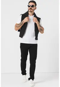 Tricou din amestec de bumbac organic - Alb optic