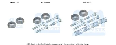 Set montare sistem easpament potrivit TOYOTA YARIS 1.0 2005-2011