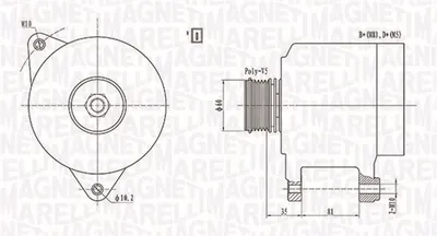 Alternator (14V, 90A) AUDI A4, A6, CABRIOLET; VW PASSAT 1.6 1.8 2.8 intre 1994-2001