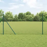 vidaXL Fixare pentru gard hexagonal 100 x 1 m Oțel cu strat de PVC Gri