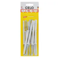 CELO Blister Nail plug NP 8-100 pre-assembled, SB countersunk plug cu countersunk surub (PZ3), zincat